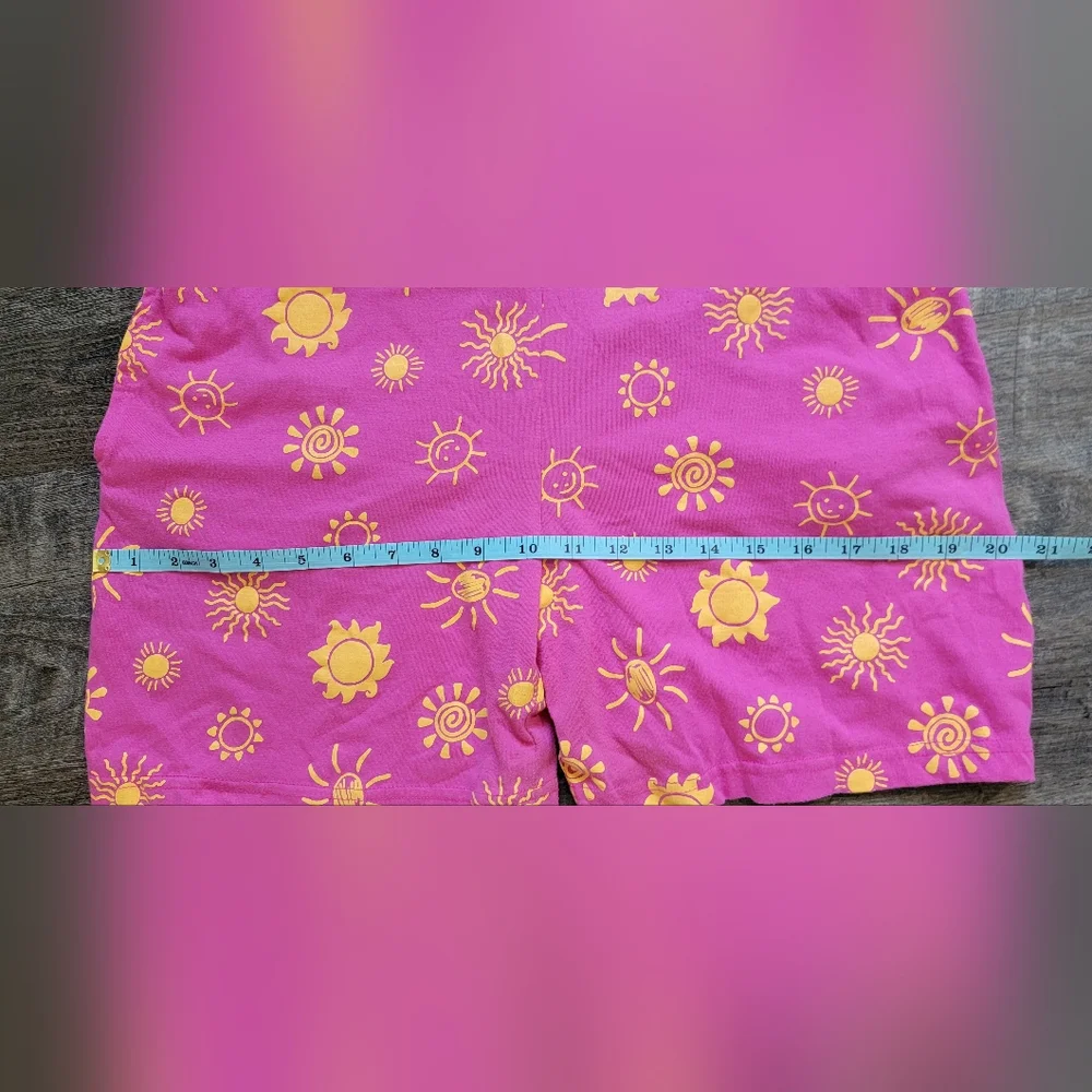Vintg Early 90's Romper Girls 16/ Women's XS Pink w/90's Style Sun Built-in Tee - Picture 10 of 14